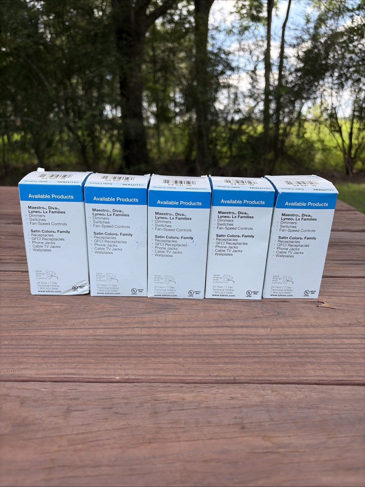 LOT OF 5 Lutron Satin Color Eggshell SC-1PS-ES Single Pole Switch “NEW”