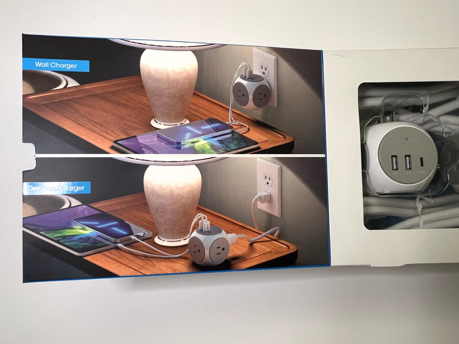 2 Atomi Power Cubes | 3 AC Outlets | 12W USB-C Port | 2 Smart USB Ports Each