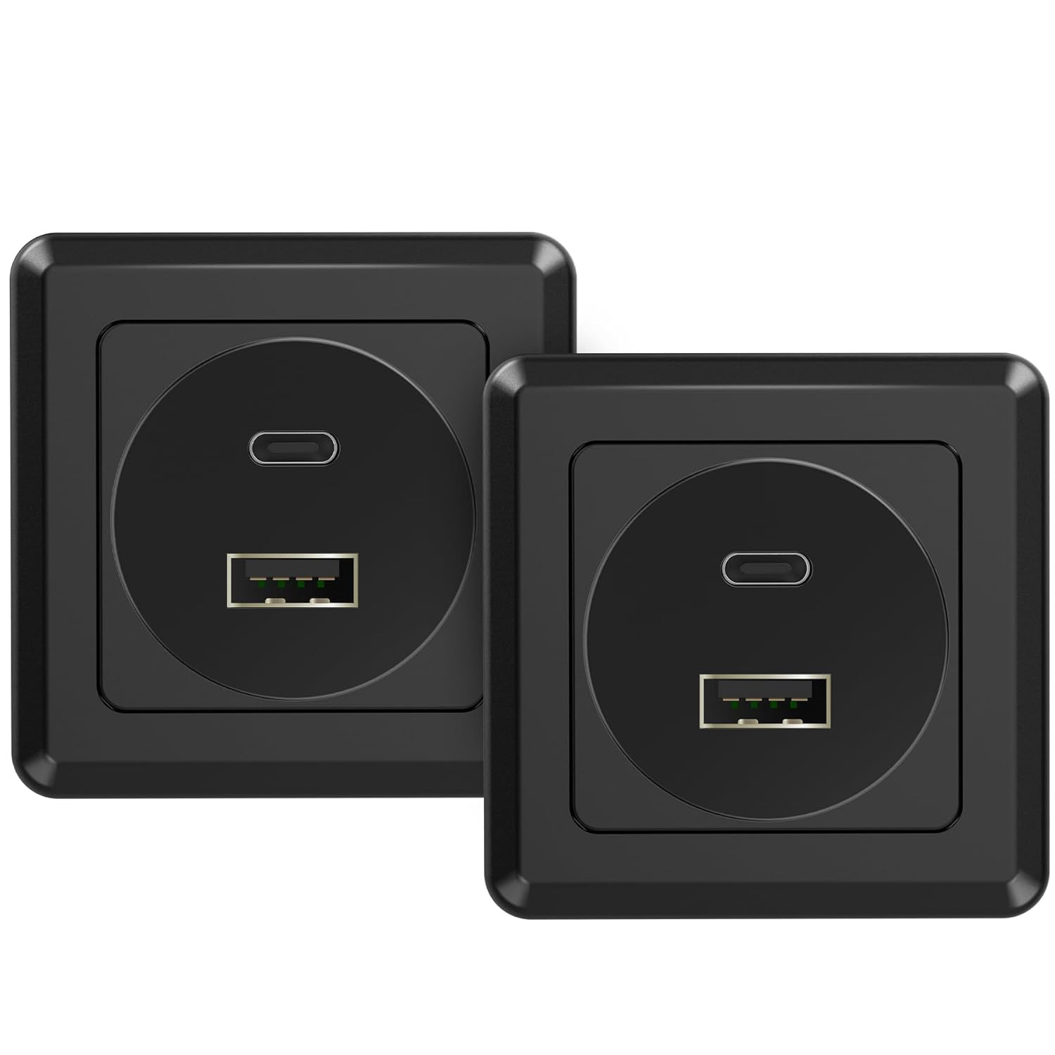 RV USB Outlet 12V Wall Mount, Aluminum PD3.0 24W & QC3.0 18W USB-A/C Dual Port S