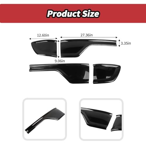 Smoked Black Tail Light Cover Guard Trim Fit for Dodge Durango 2014-2024