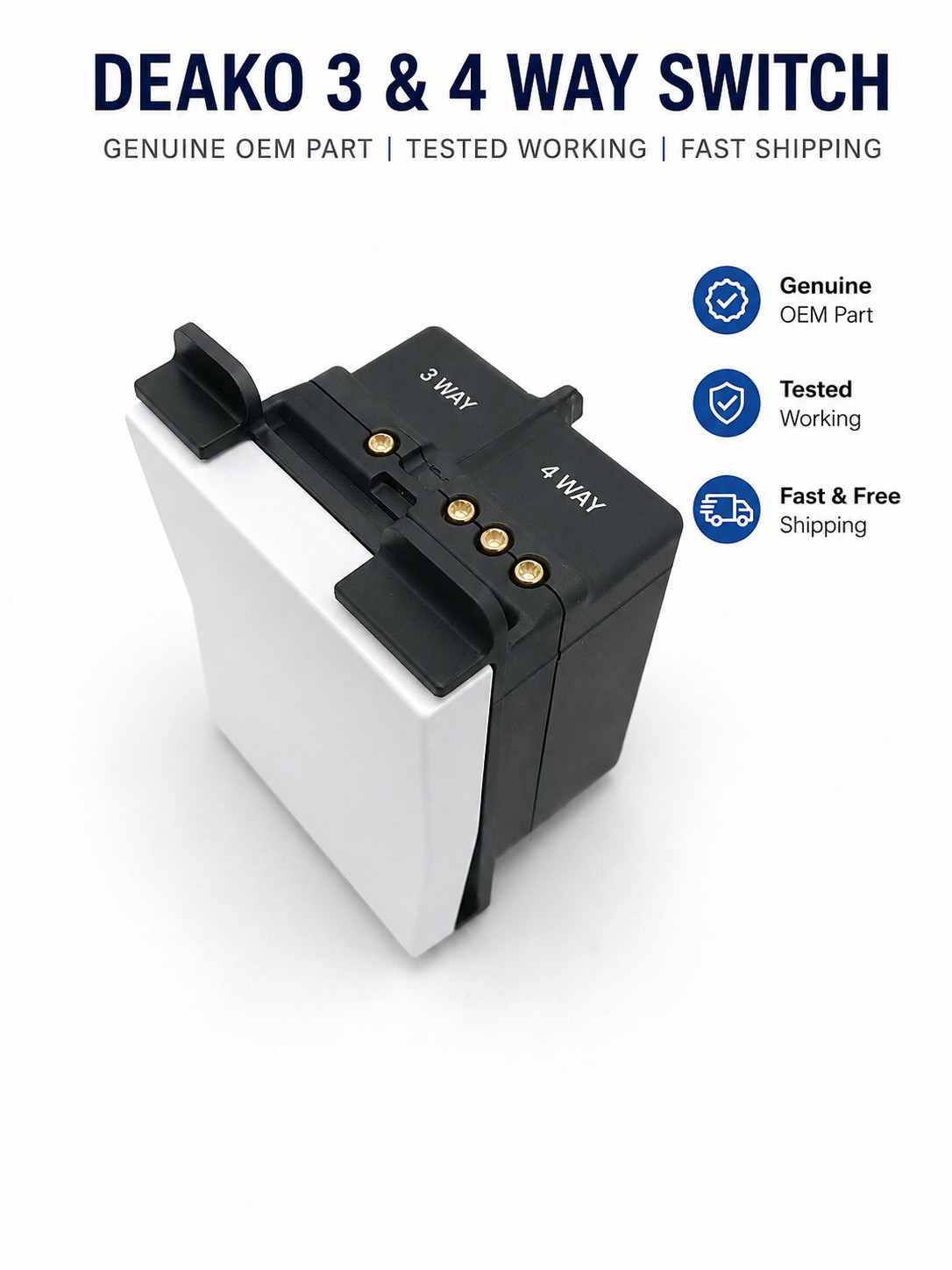 DEAKO Multi Pole Simple Rocker Switch – DS0007 3 and 4 way
