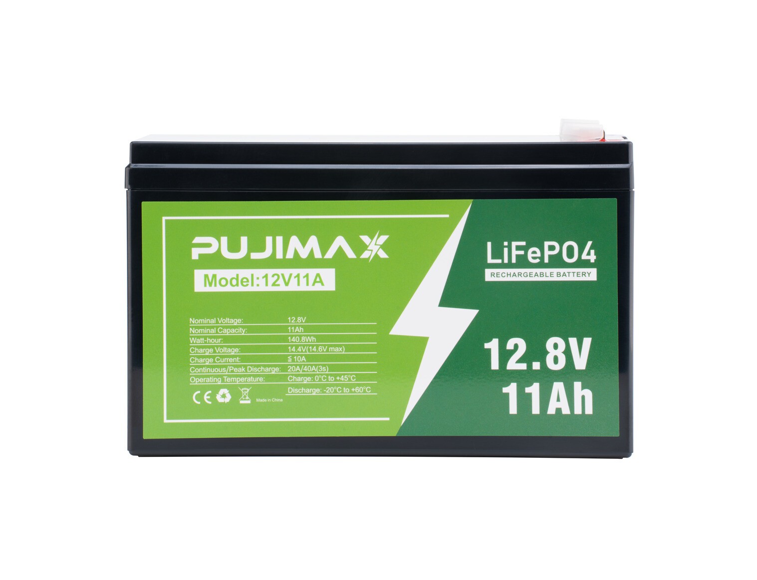 LiFePO4 Deep 3000+ Cycle Lithium Iron Phosphate Battery 12V 11Ah Fast Charging