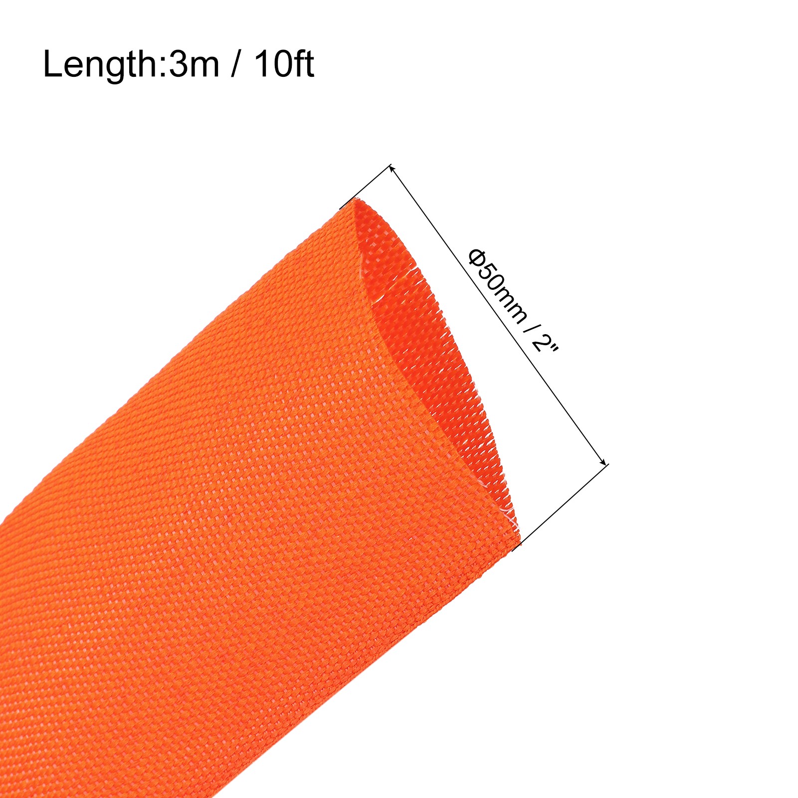 Braided Cable Sleeves Heat Shrinkable Fabric Sleeving 2 inch 10ft