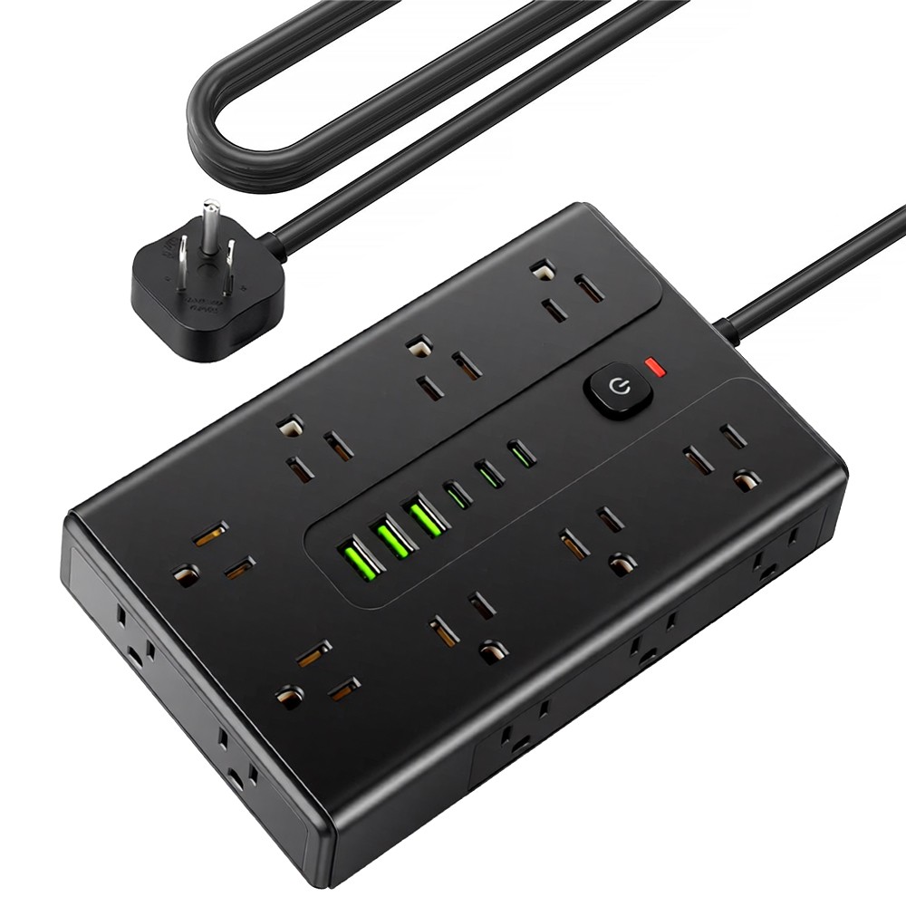 Power Strip Surge Protector 16 AC Outlets 3 USB Ports+3 Type C Ports 6.5FT Cable