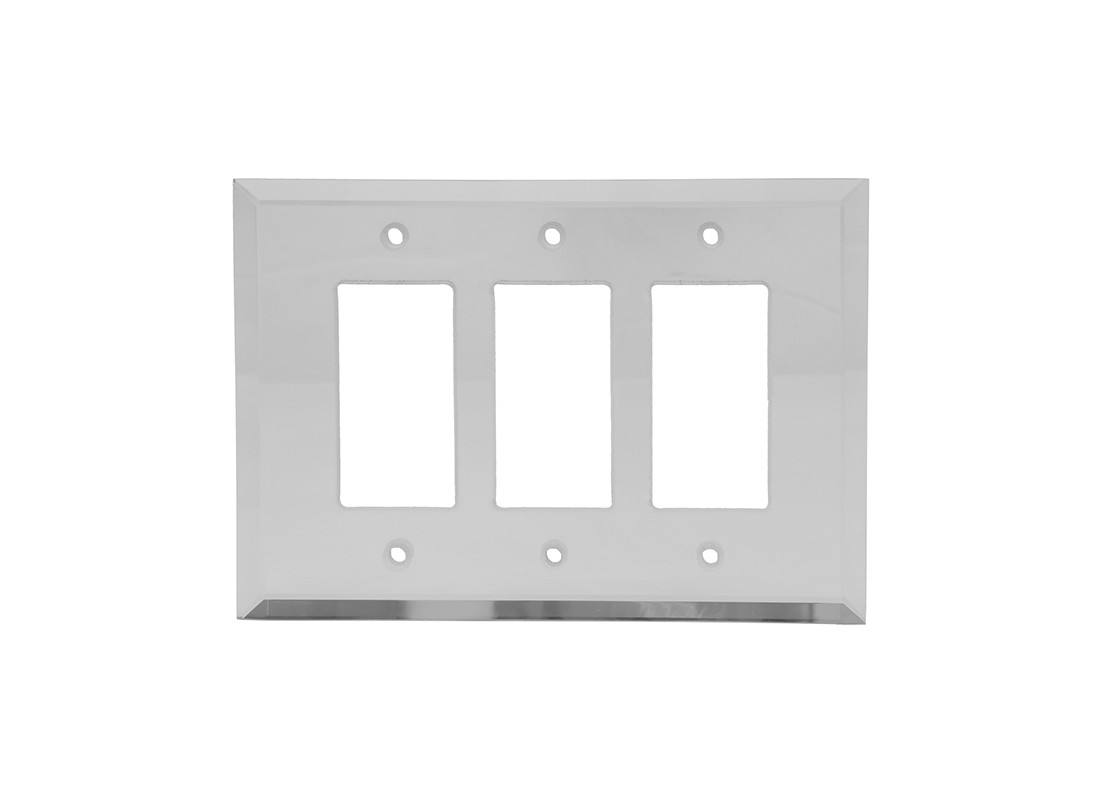 FHC MP16C Clear Triple Decorator/Rocker Glass Mirror Plate