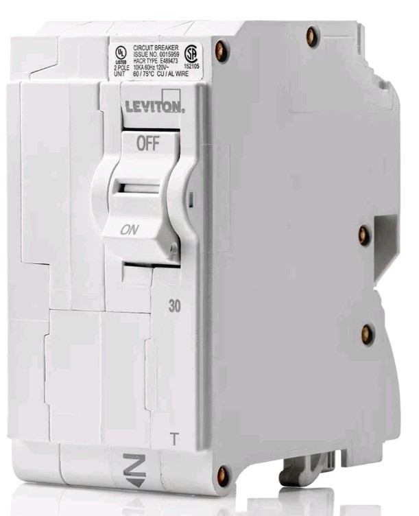 Leviton LB230-T: 30A 2-Pole Standard Thermal Magnetic Branch Circuit Breaker