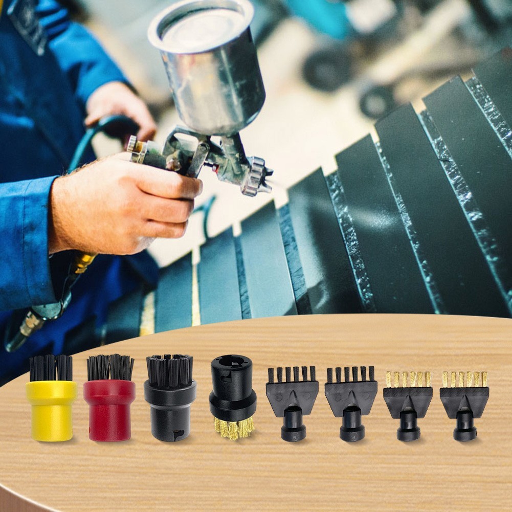 Steam Cleaner Kit Nozzle Attachments ABS Adapters Abrasion-resistant Bristles