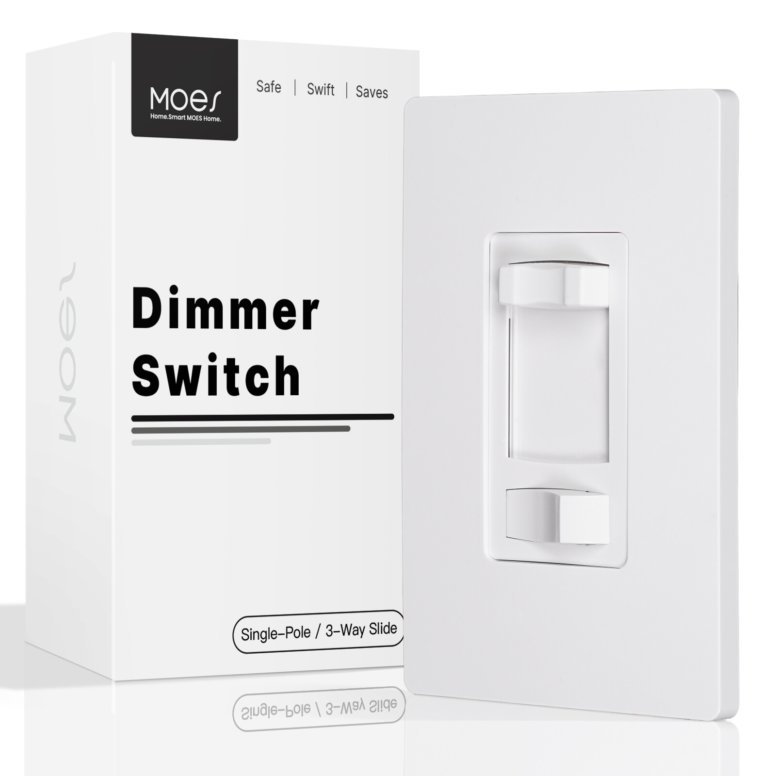 MOES Dimmer Light Switch Single Pole / 3-Way – Incandescent 600W / LED CFL 300W