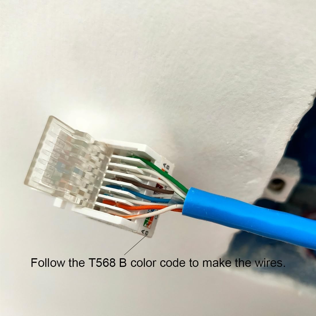 1 Port Tooless Cat5e Ethernet Punch Down Wall Plate Wire to Female – Cat 5e R
