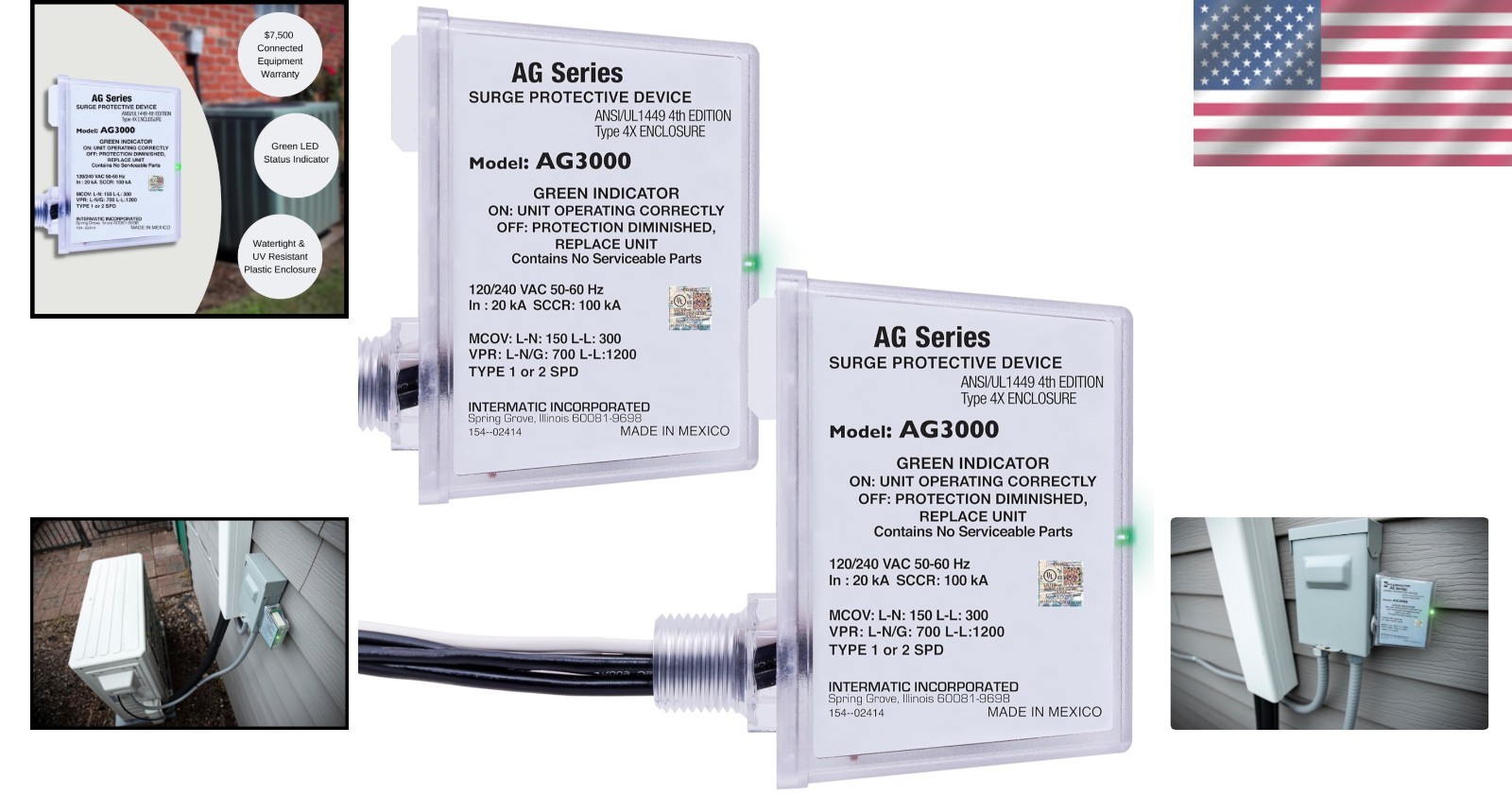 2 Pack Universal Surge Protective Device – Easy Monitoring