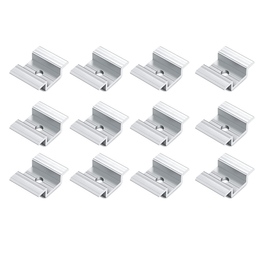 12 X Aluminium Alloy Centre Clamp PV Solar Panels for Frame Heights, Solar5736
