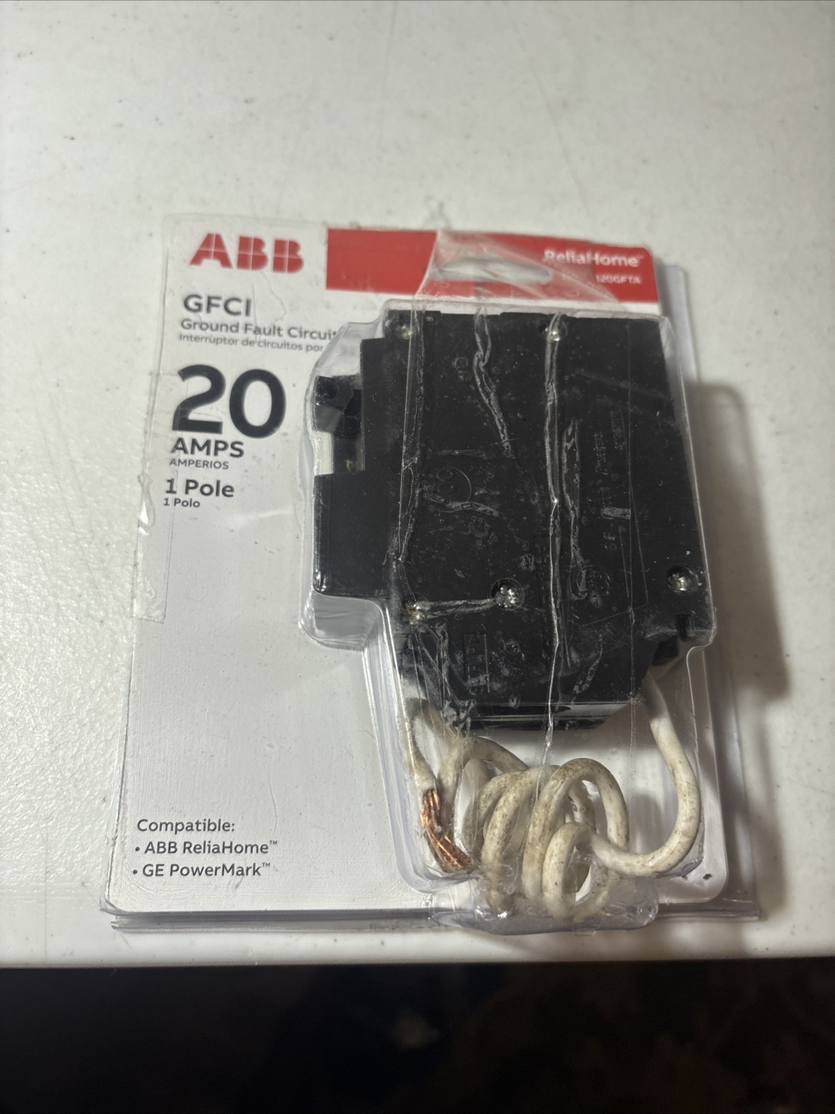 ABB 20 Amp 1-Pole Ground Fault Breaker with Self-Test (THQL1120GFTA)