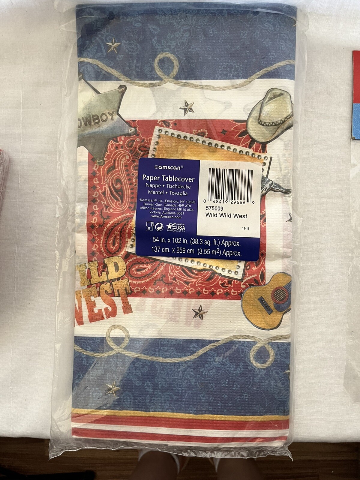 Amscan Wild Wild West Cowboy/Horse/Guitar Party Paper Goods. 6 Items
