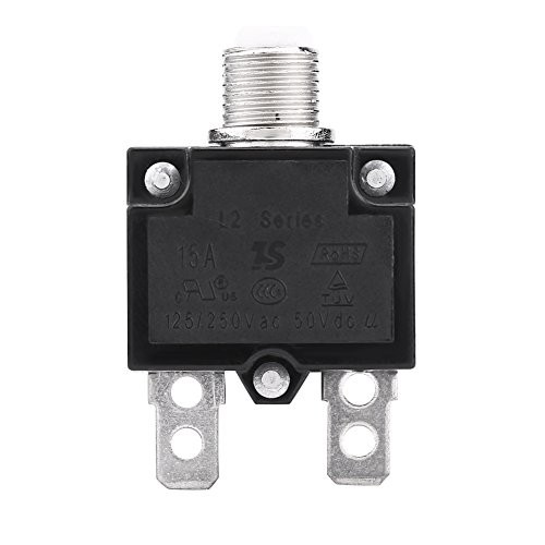 Reset Thermal Switch,L2 Series 125-250V AC 50V DC Push Button Manual Reset 15A