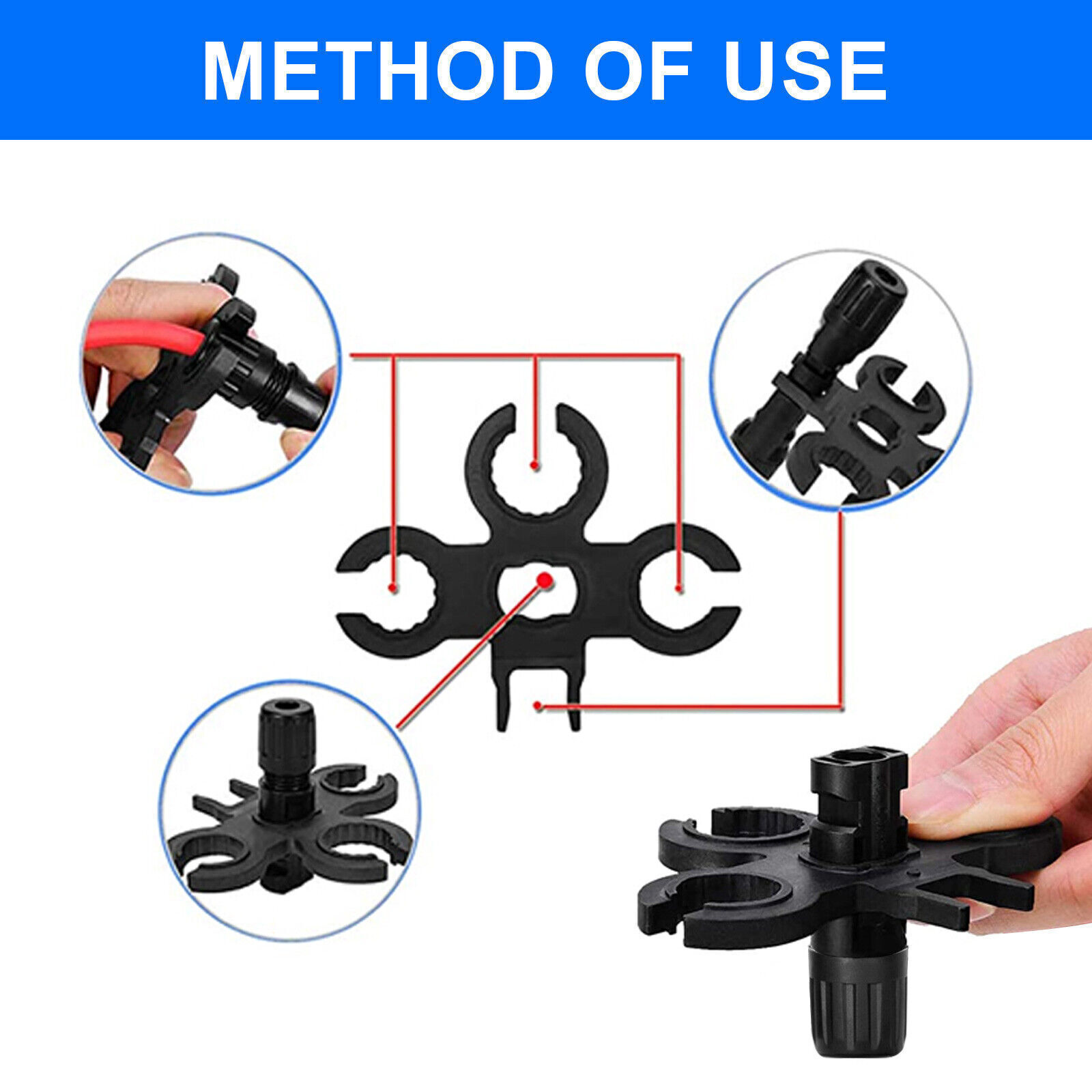 Waterproof Solar Connectors with Spanner Solar Panel Cable Connectors 5-20 Pairs