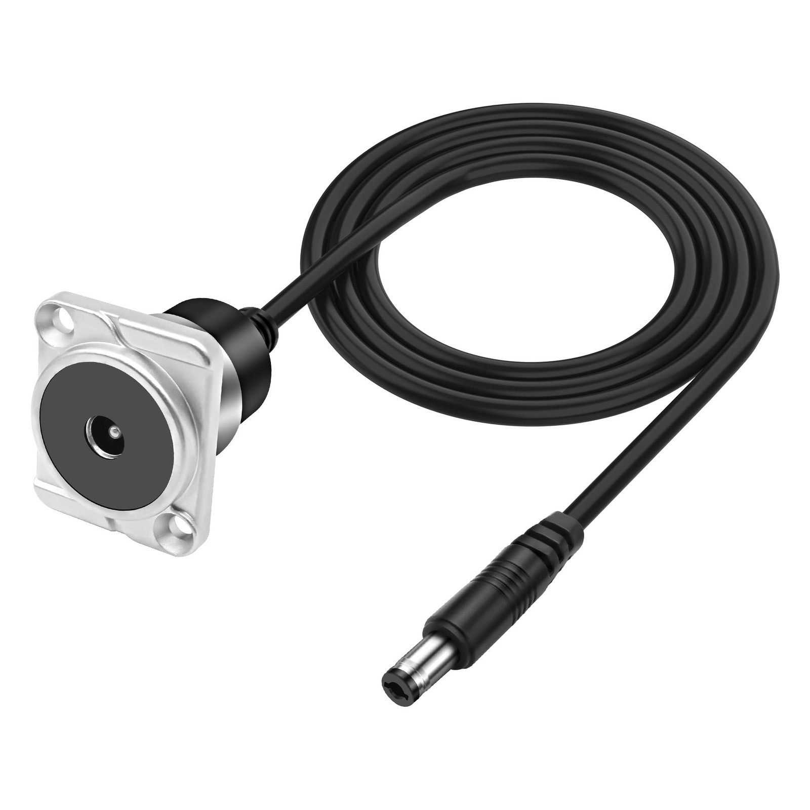 D-DC 5.5mmx2.1mm Panel Mount Power Extension Cable DC5521 Female to Jack Plug…