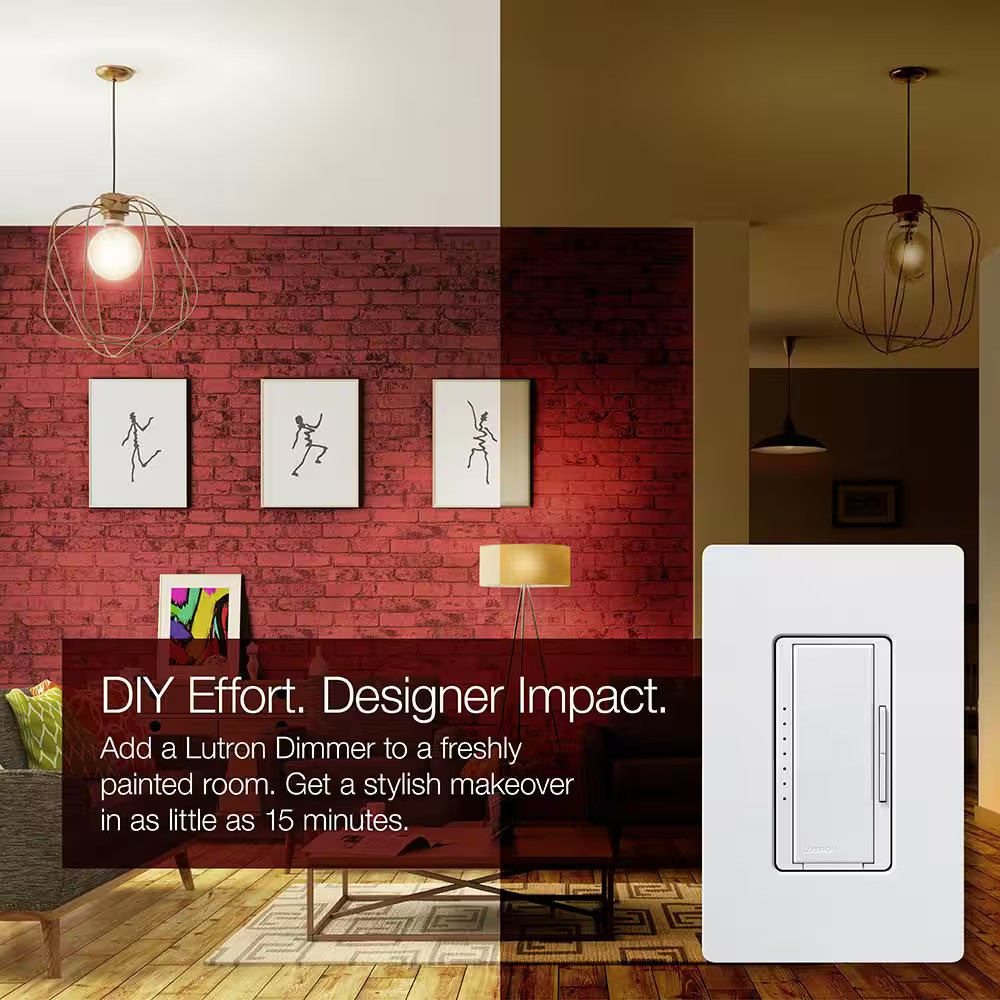 Maestro LED+ Dimmer Switch for Dimmable LED Bulbs, 150W/Single-Pole or Multi-Loc