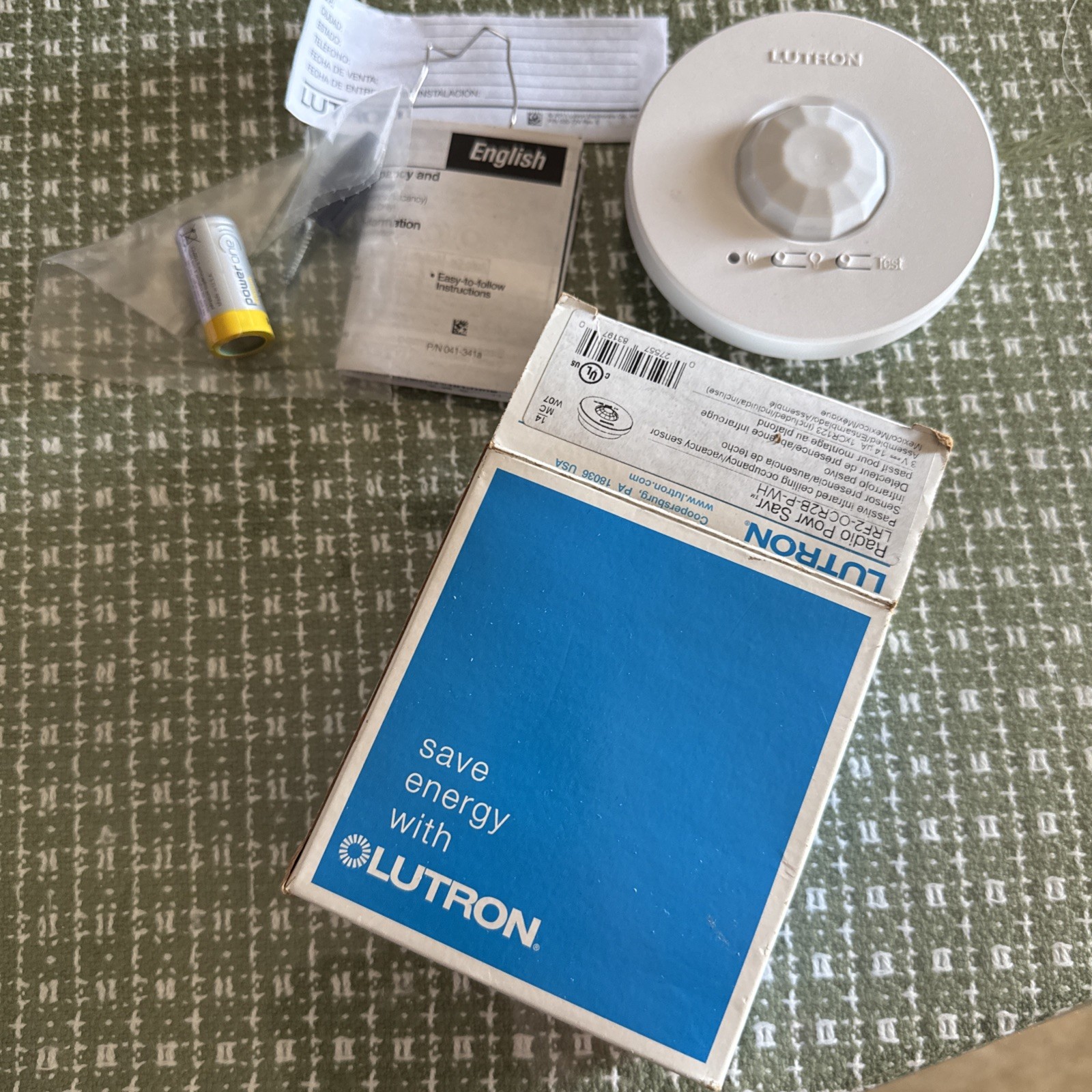Lutron LRF2-OCR2B-P-WH Ceiling Occupancy Sensor Radio Powr Savr NEW / Price each