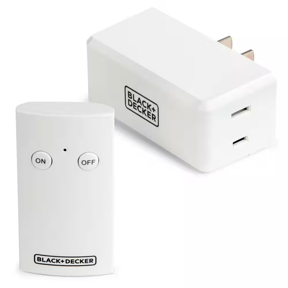 1 Amp to 10 Amp 1-Outlet Plug-In Indoor Wireless Remote Control System with 1 Sm