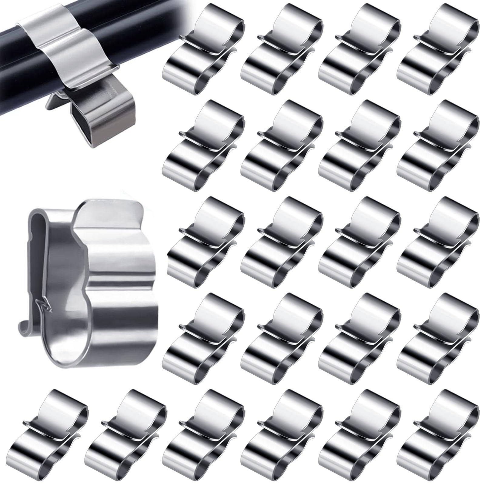 30PCS Trailer Frame Wire Clip Stainless Steel Metal Cable Clips Solar Panel Clip
