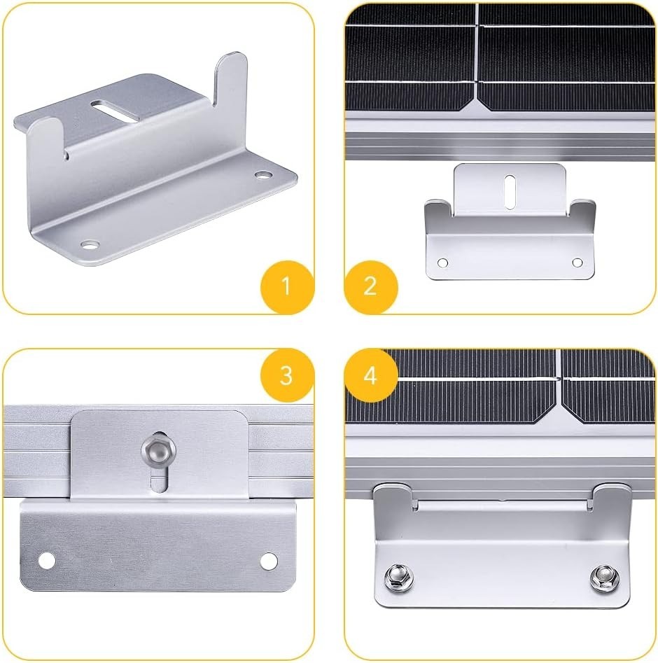 Corrosion-Resistant Z Bracket Set for Solid Solar Panel Installations – 4 Units
