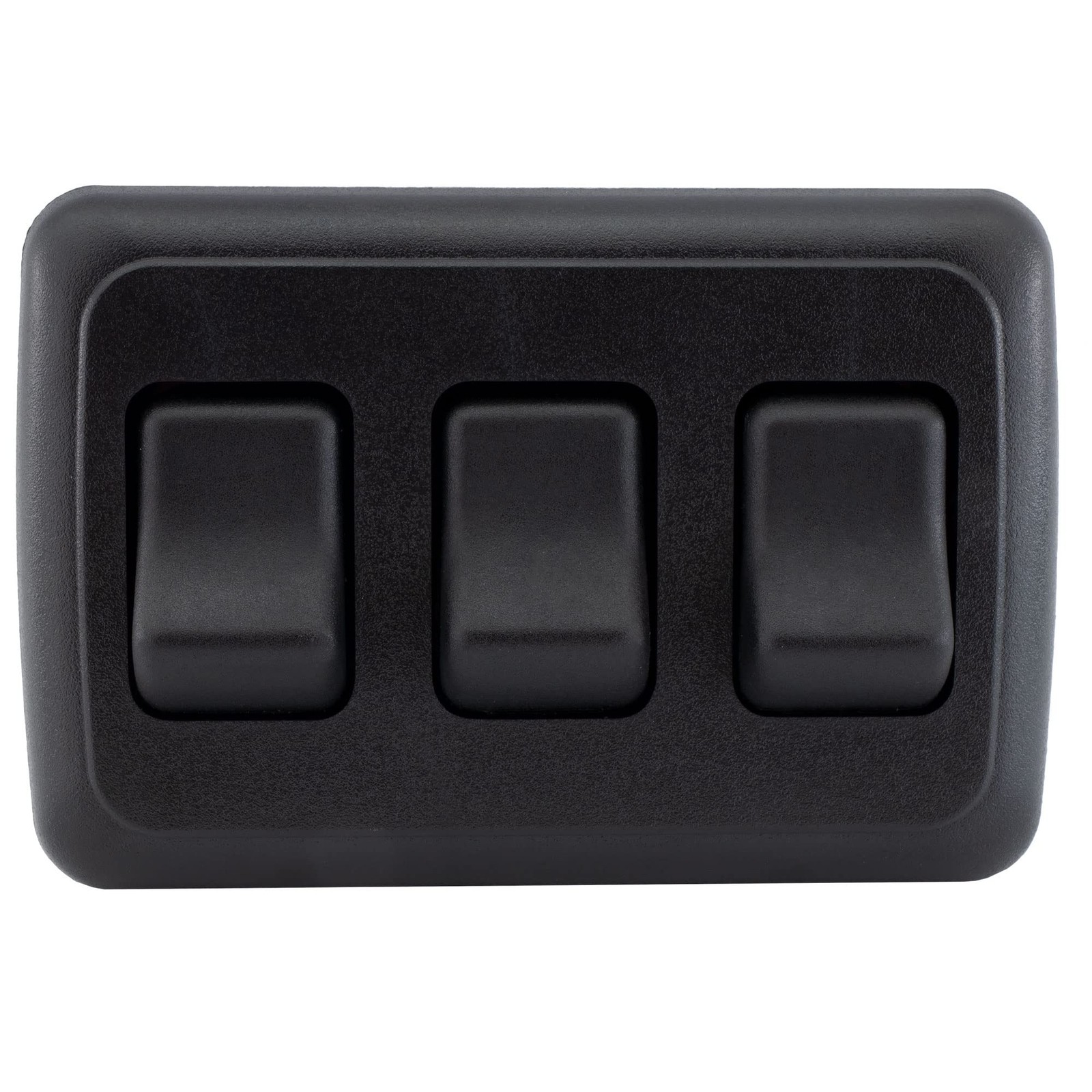 Triple SPST On-Off Switch with Bezel, 12-Volt, for RV, Trailer, Camper (Black)