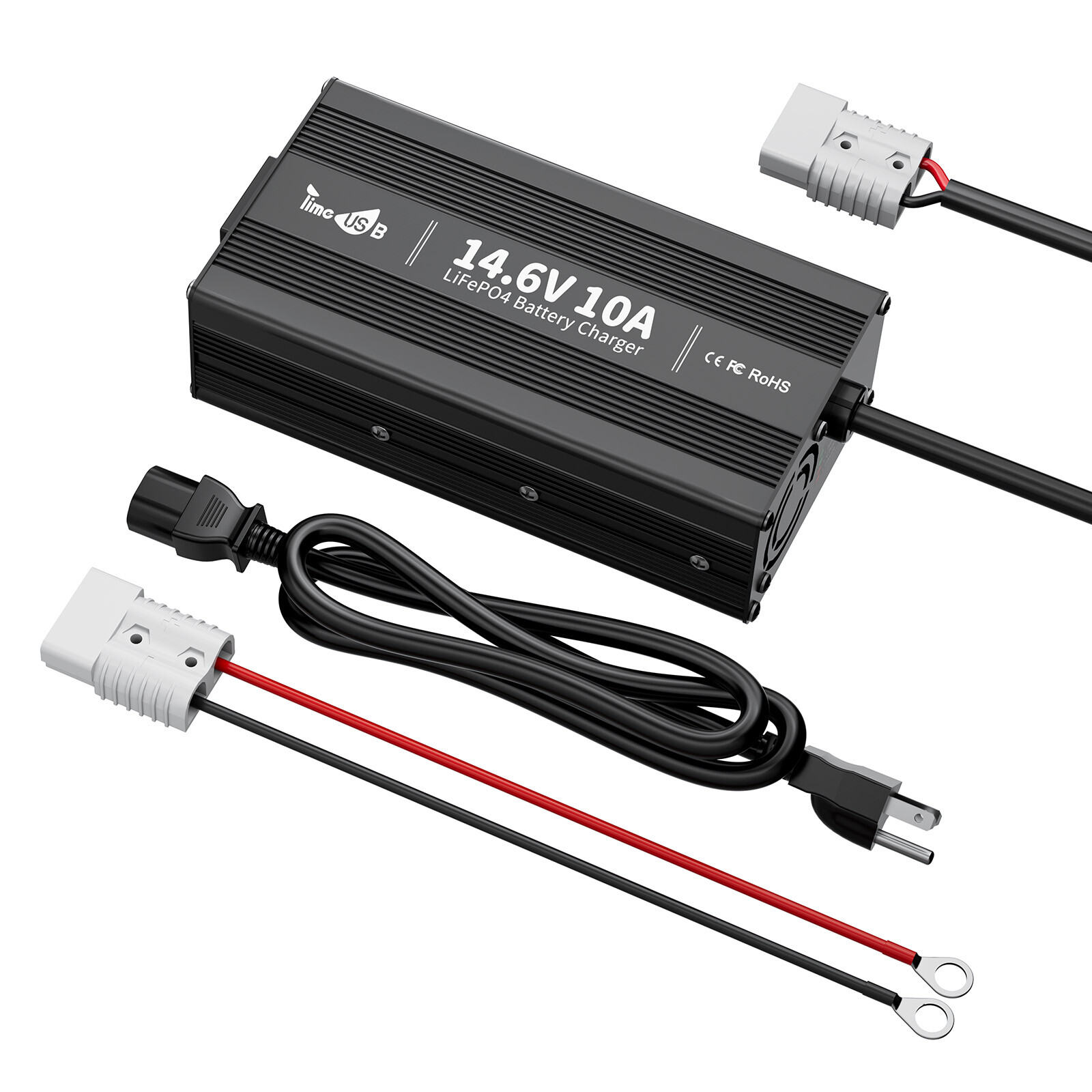 14.6V 10A Fast Charging Charger Smart Protection For 12V LiFePO4 Lithium Battery