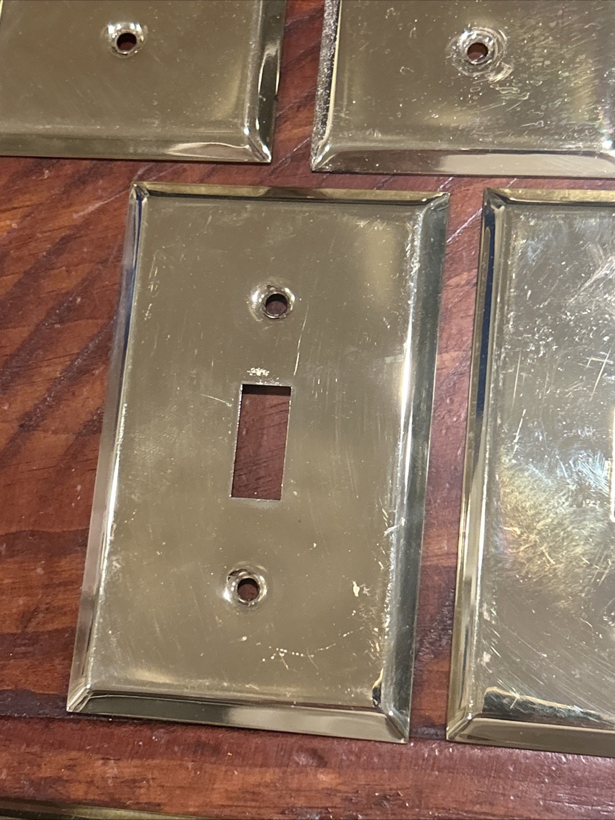 Vintage Brass Wall Plate Cover Lot 14 pcs Satin & Polished Outlet Switch Bulk