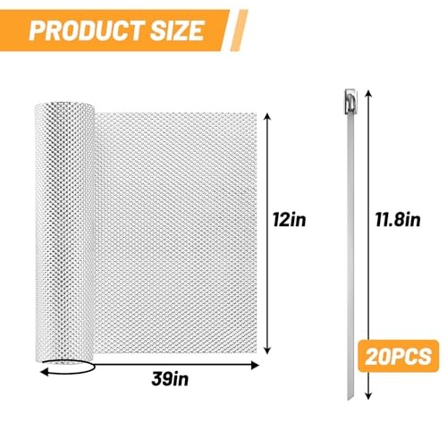 Automotive Heat Shield Embossed – 12″ x 39″ Aluminum – 12″ x 39″