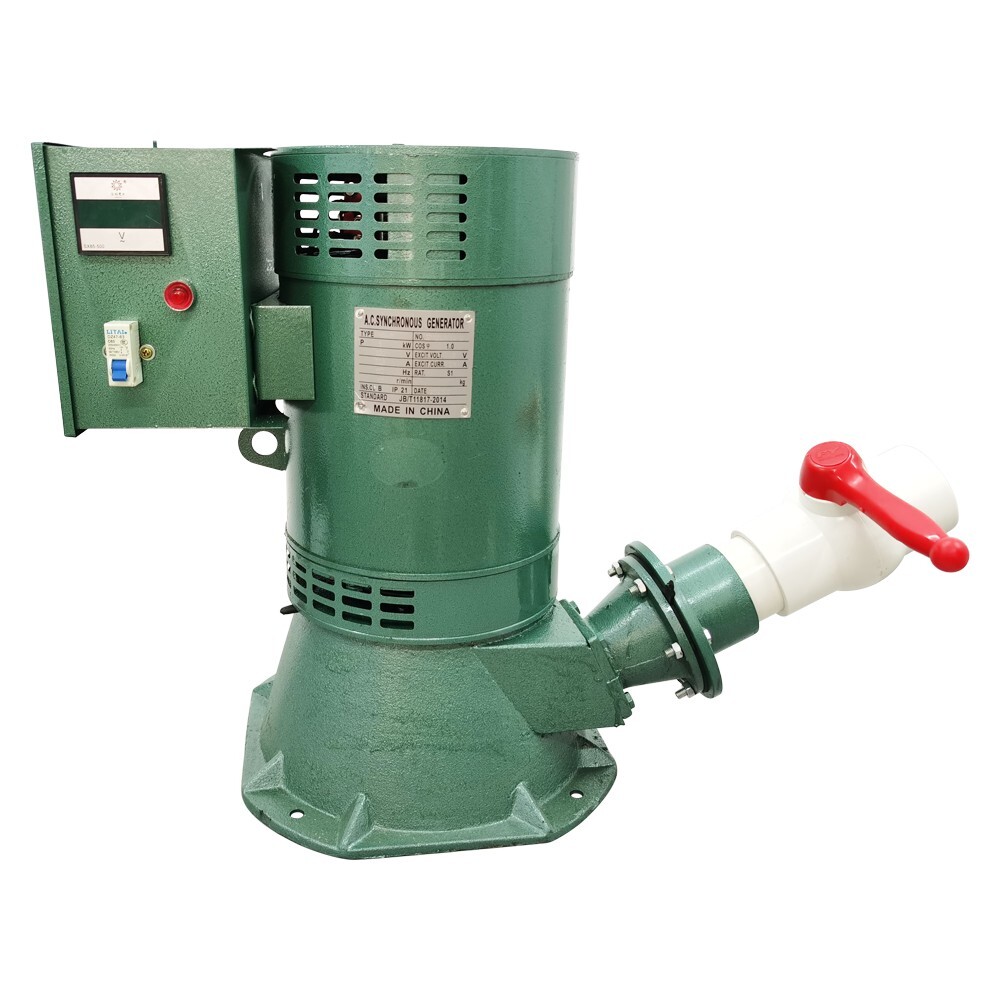 220V Single-phase Hydrogenerator 5KW Excitation Water Pelton Turbine 6″-15.7″