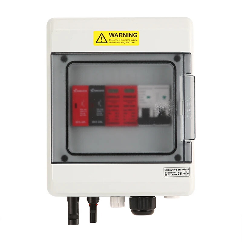 Red PV Combiner Box 600V IP65 SPD MCB 15A Fuse Lightning Protect New Shell Kit