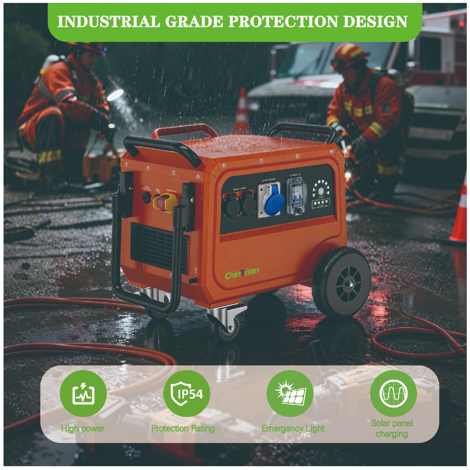 5000W 5120Wh IP54 Industrial Portable Generator Replace Diesel Generator