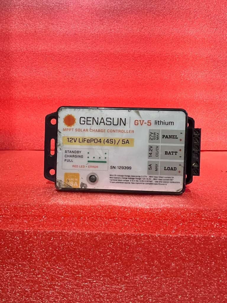 Genasun GV-5-Li-14.2V 5A MPPT Solar Charge Controller for LiFePO4 Batteries