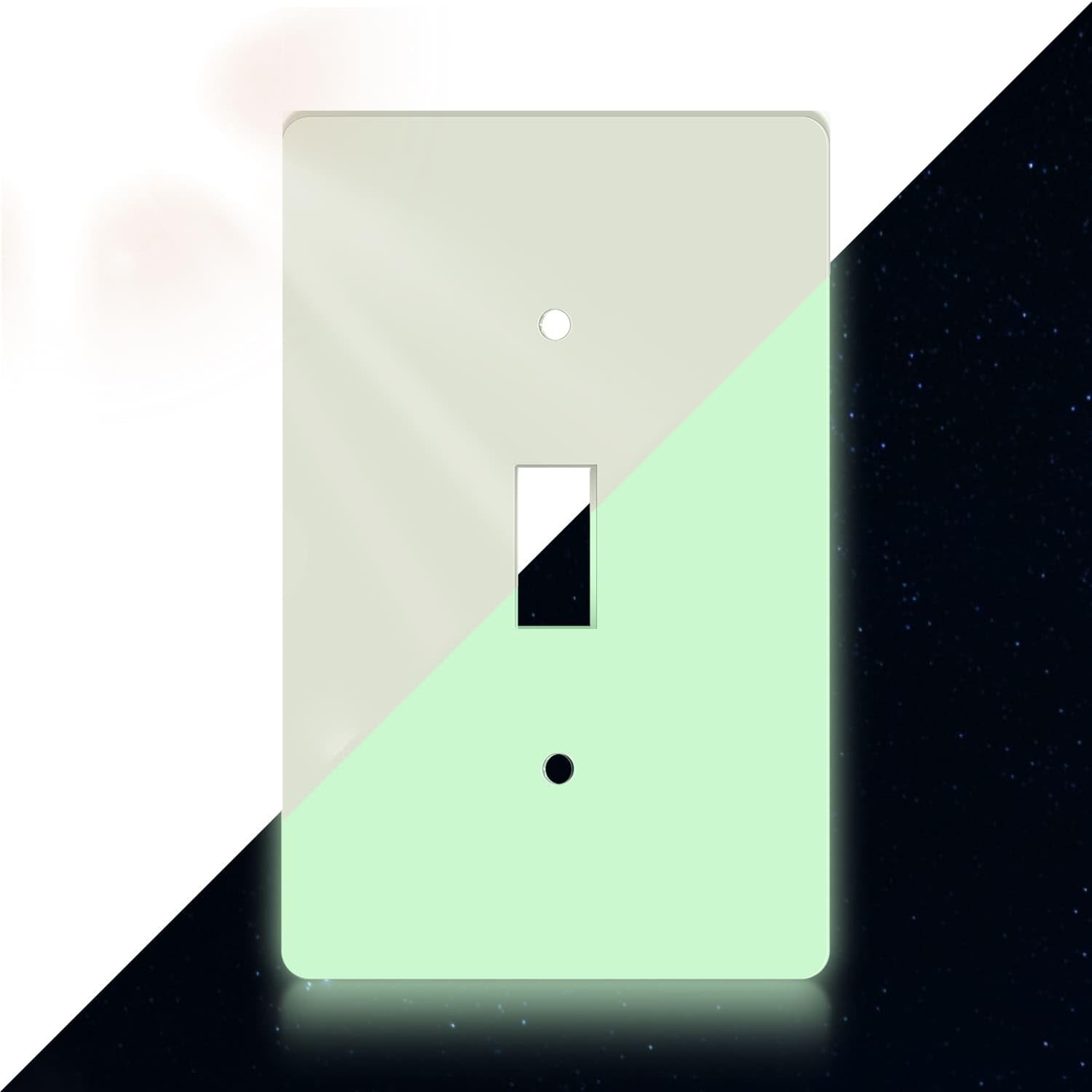 1 Pcs Glow Covers Light Switch Durable Standard Size, 1PC-Wall Plate1