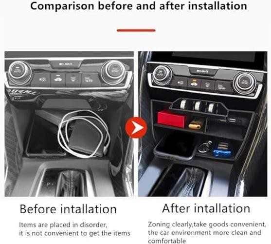 Waterproof ABS Plastic Caddy for Honda Civic Sedan 10th Gen Central Console