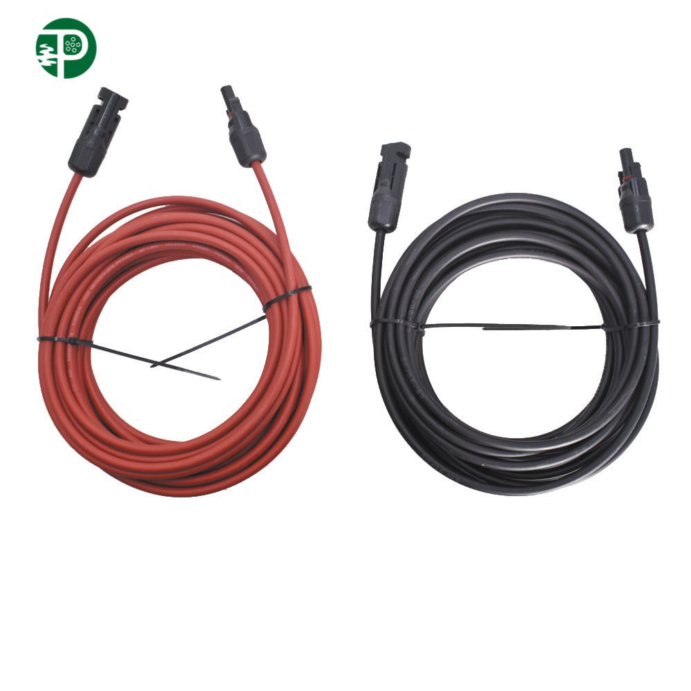 30 FT 10 AWG Black + Red Solar Panel High Quality Extension Cable Wire Connector