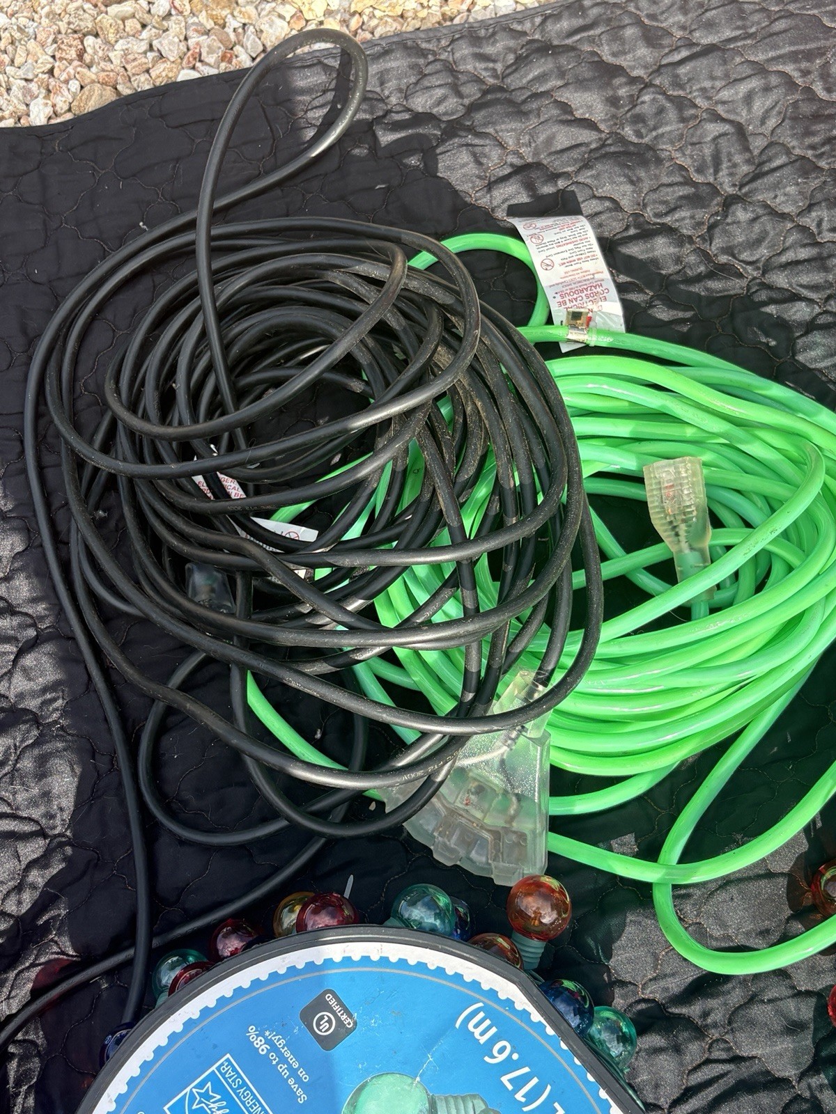 Lot of 2 Extension Cords 50 Ft Each 16/3 Grounded Indoor Heavy Duty 3-Prong Free