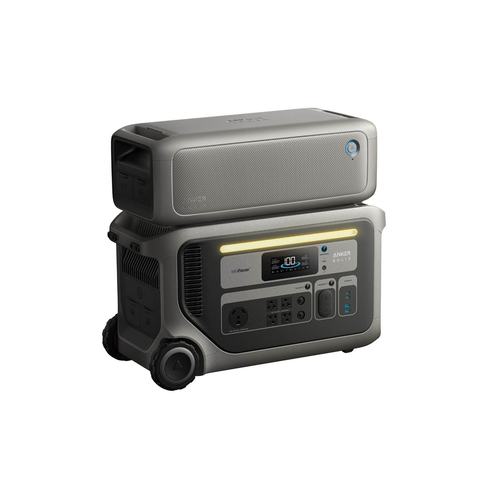 Anker SOLIX F3000 3072Wh Portable Power Station w/ Expansion Battery