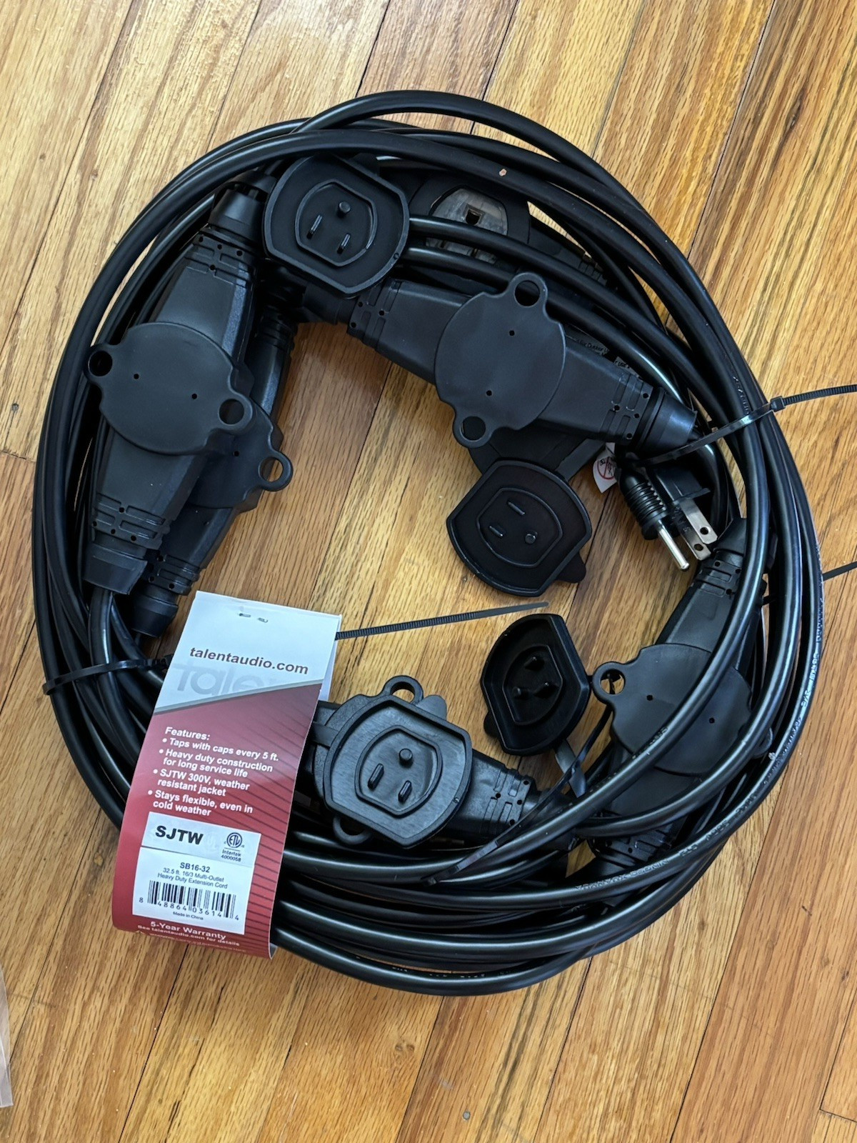 Talent SB16-32 Stage Boss 32.5 ft. Multi-Outlet Heavy Duty Extension Cord NEW
