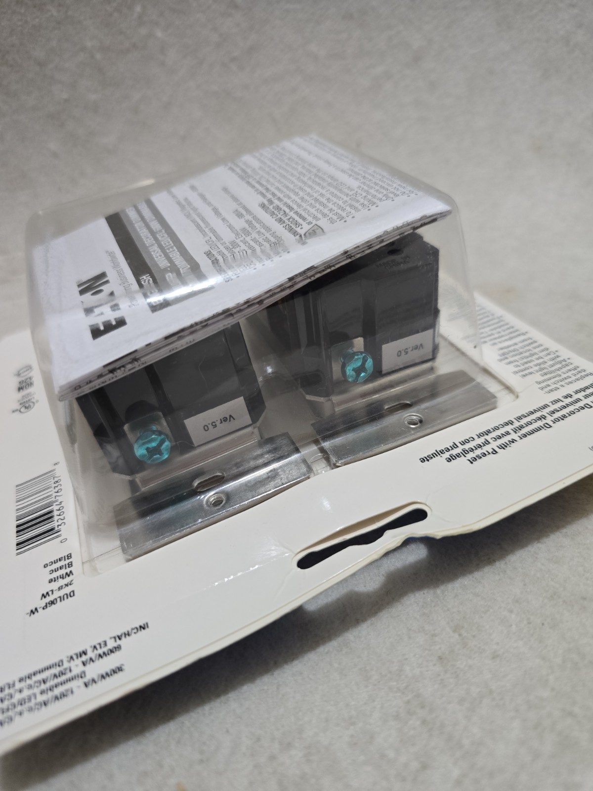 2 Pack Eaton LED Universal Decorator Dimmer with Preset DUL06P-2 White