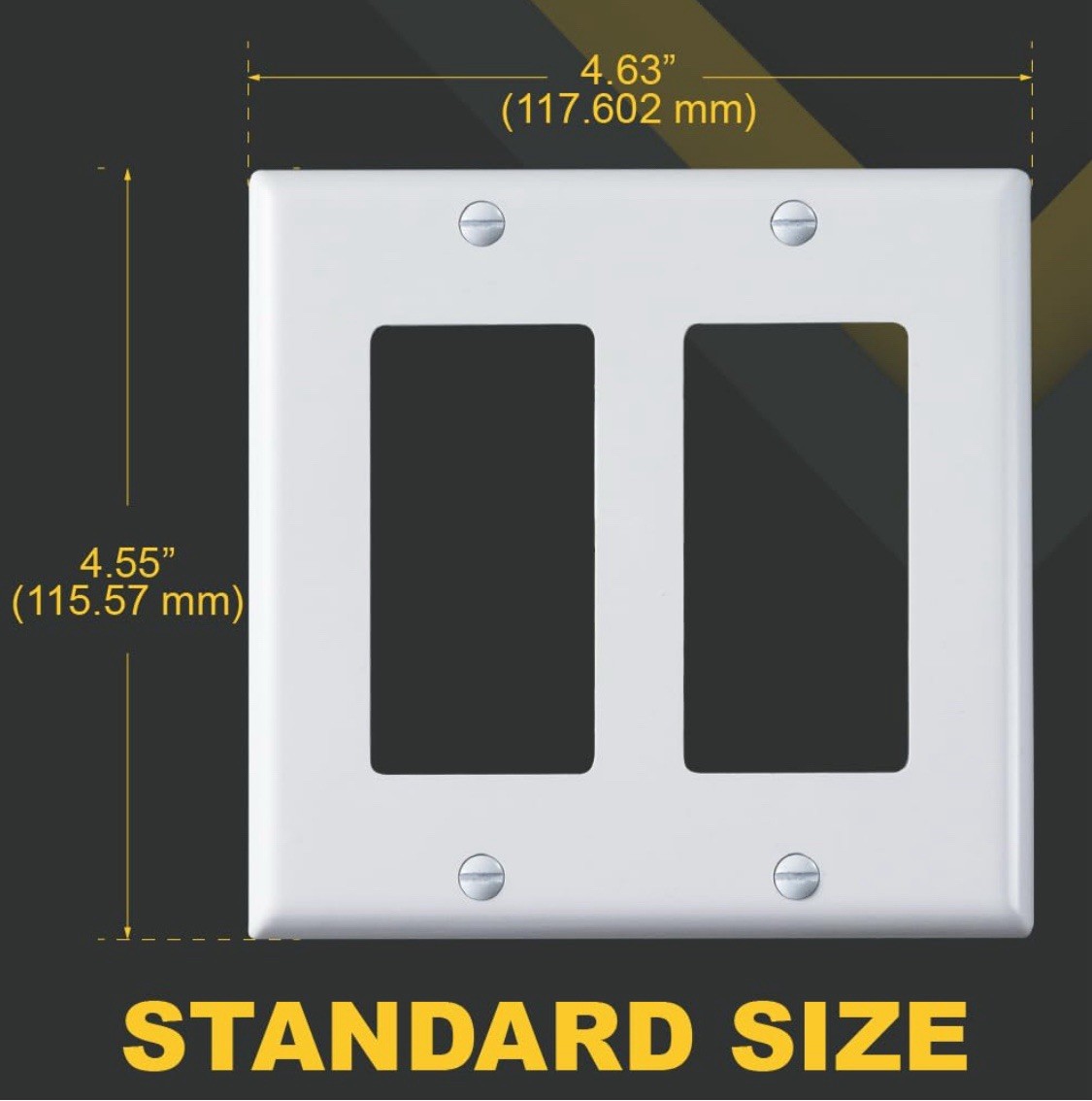 10pk of 2-Gang Decorator/Rocker Wall Plate White Unbranded / Unmarked New