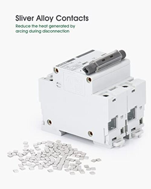 AC Miniature Circuit Breaker 120V/240V DIN Rail Mount 47N125 2 Pole 80 Amp
