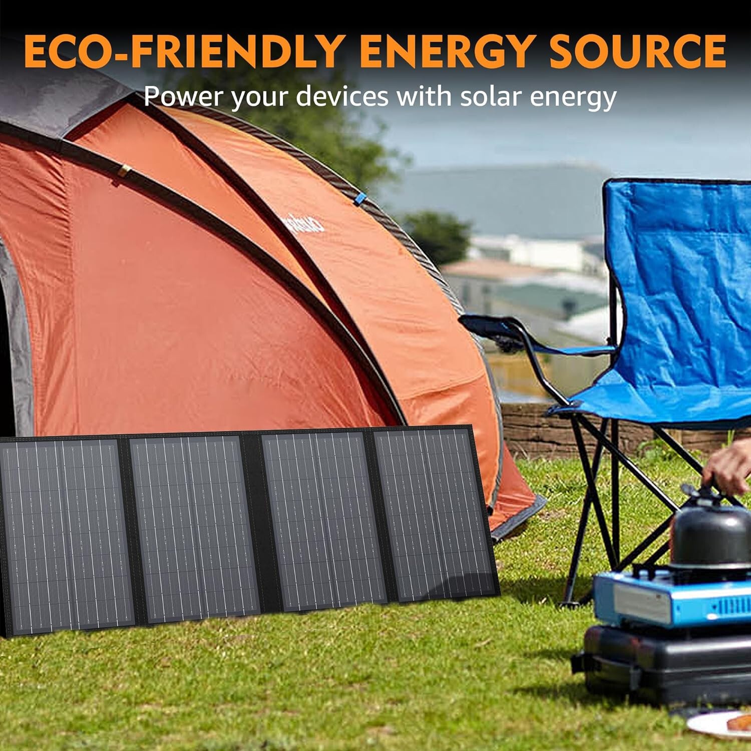300W Portable Power Station Backup Battery Solar Generator with 60W Solar Panel