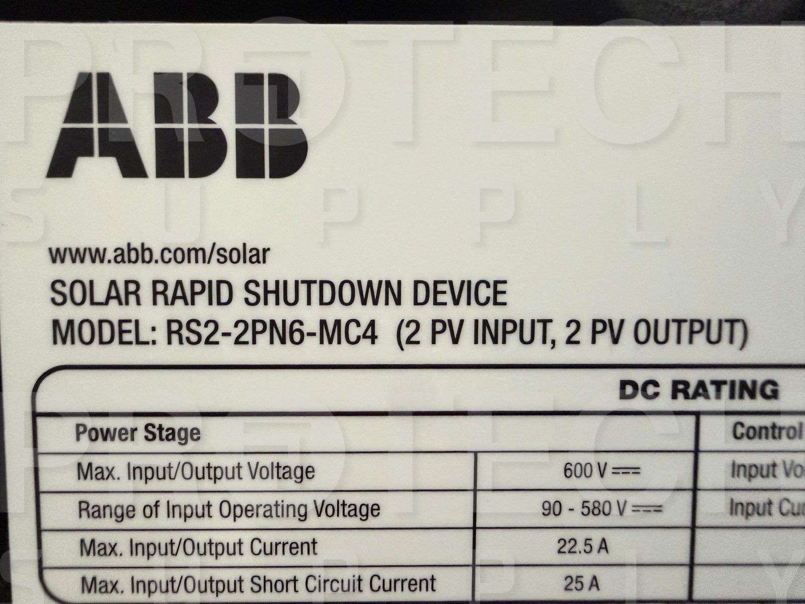 NEW ABB Solar Rapid Shutdown Device (RSD) RS2-2PN6-MC4 with WARRANTY