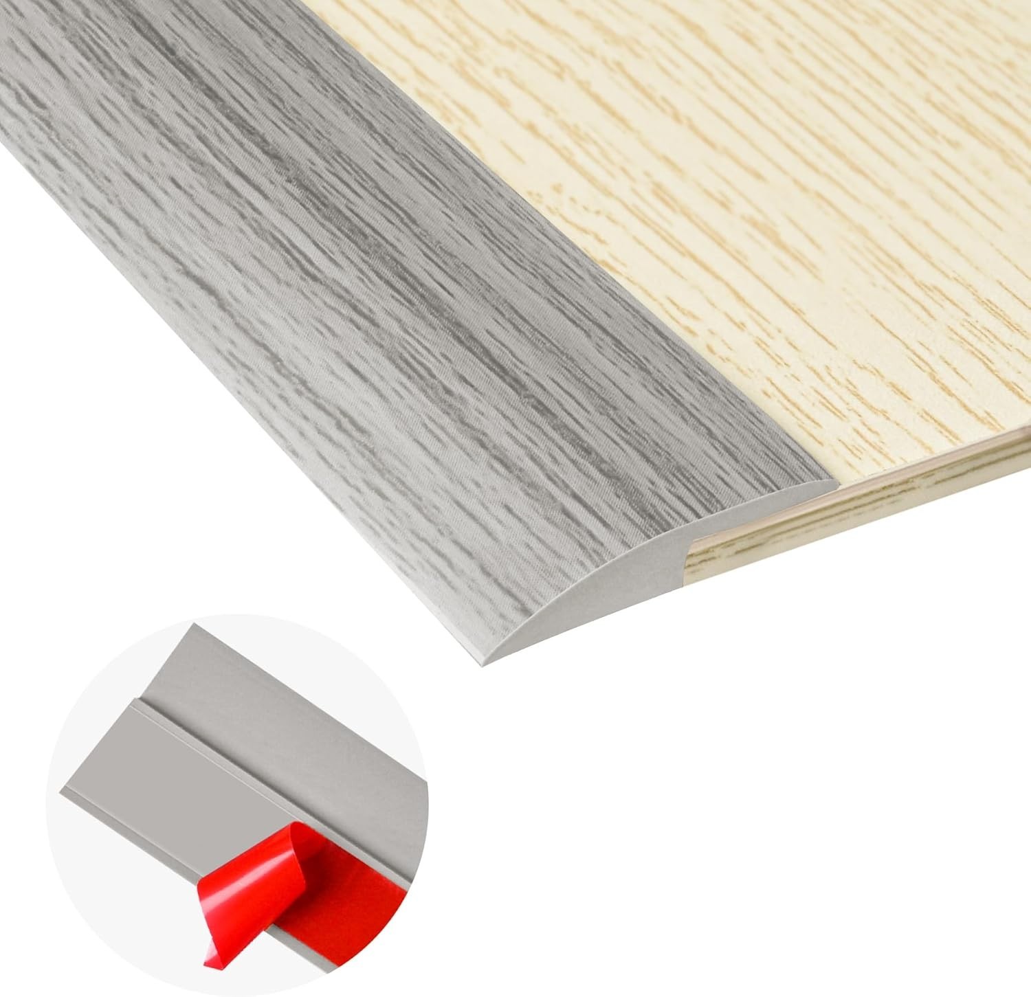 Self-Adhesive Floor Transition Strip – 10Ft Gray Forest for Safe Home Edges