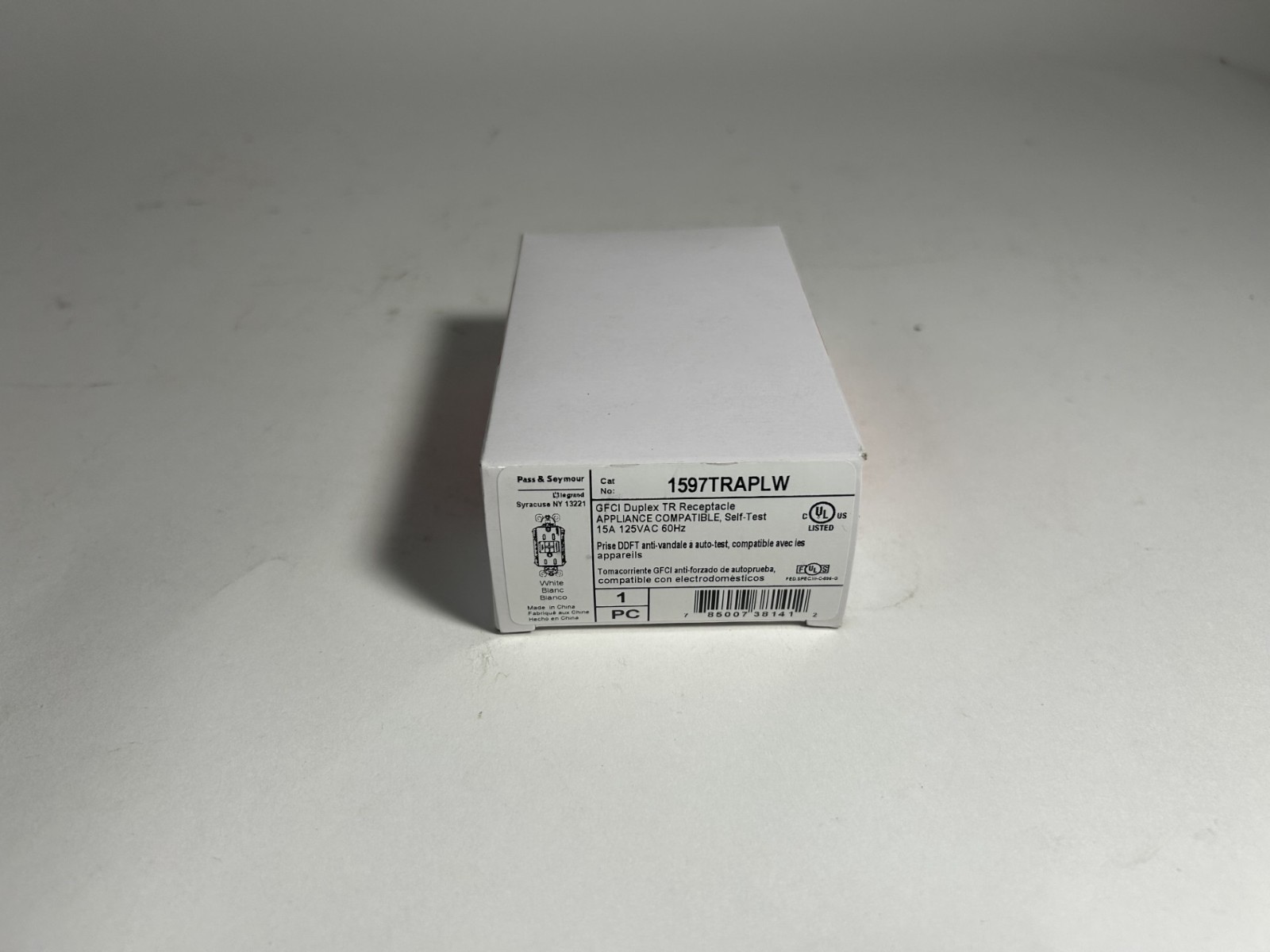 Legrand Radiant 1597TRAPLW 15A GFCI Outlet Self-Test Stationary Appliances