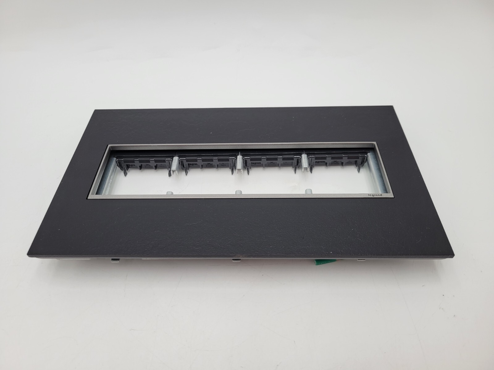 Legrand AWM4GHFBK1 Hubbardton Forge Black Steel Indoor 4-Gang Square Wall Plate
