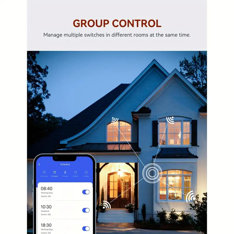 ELEGRP AIDA SMART LIGHT SWITCH, 3-WAY WIFI SMART SWITCH, COMP. W/ ALEXA & G-HOME