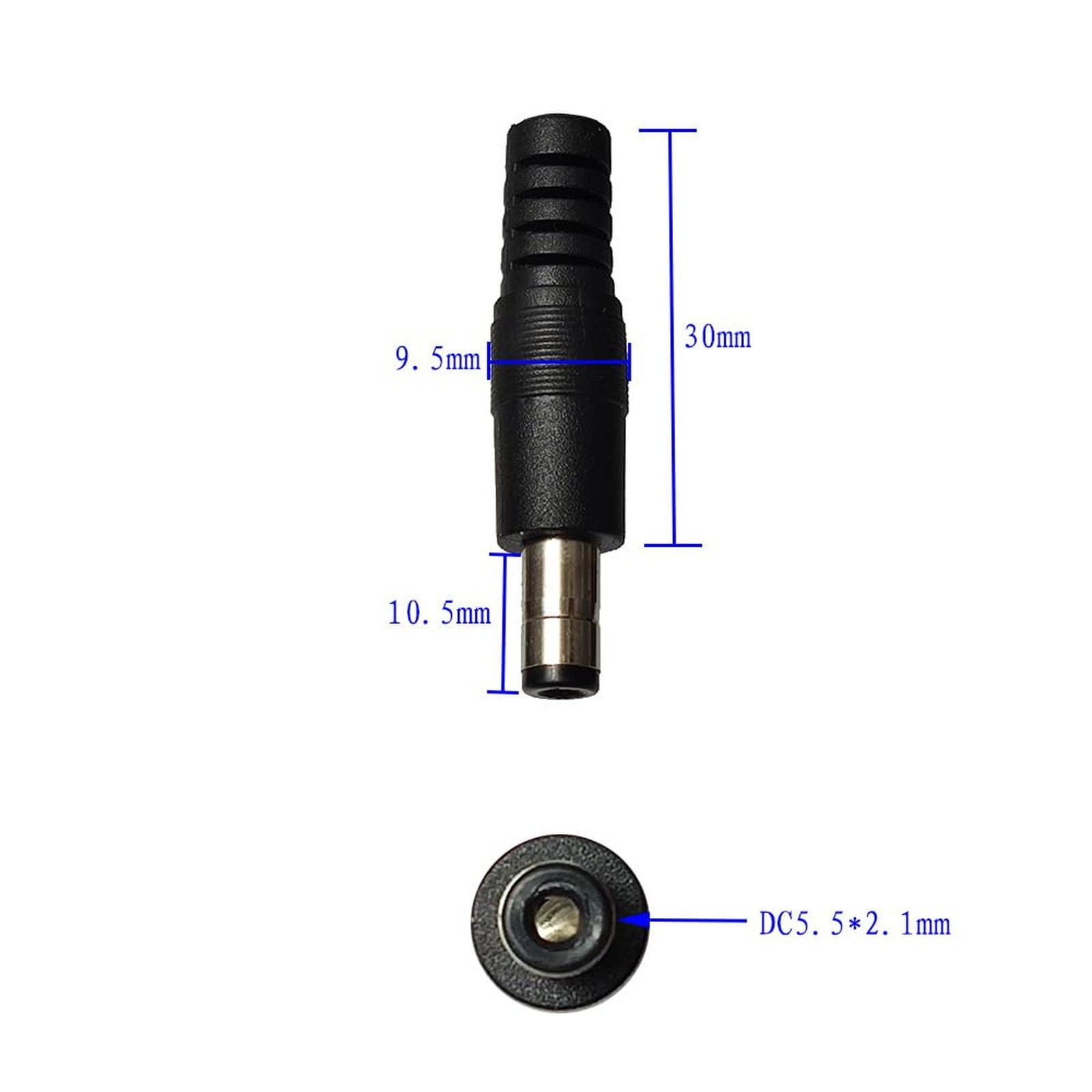 14AWG DC Power Extension Cable 5.5mm x 2.1mm Male Connector for Solar Generator