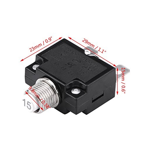 Reset Thermal Switch,L2 Series 125-250V AC 50V DC Push Button Manual Reset 15A